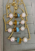 Pulseras en Perlas, Larimar y Ámbar.