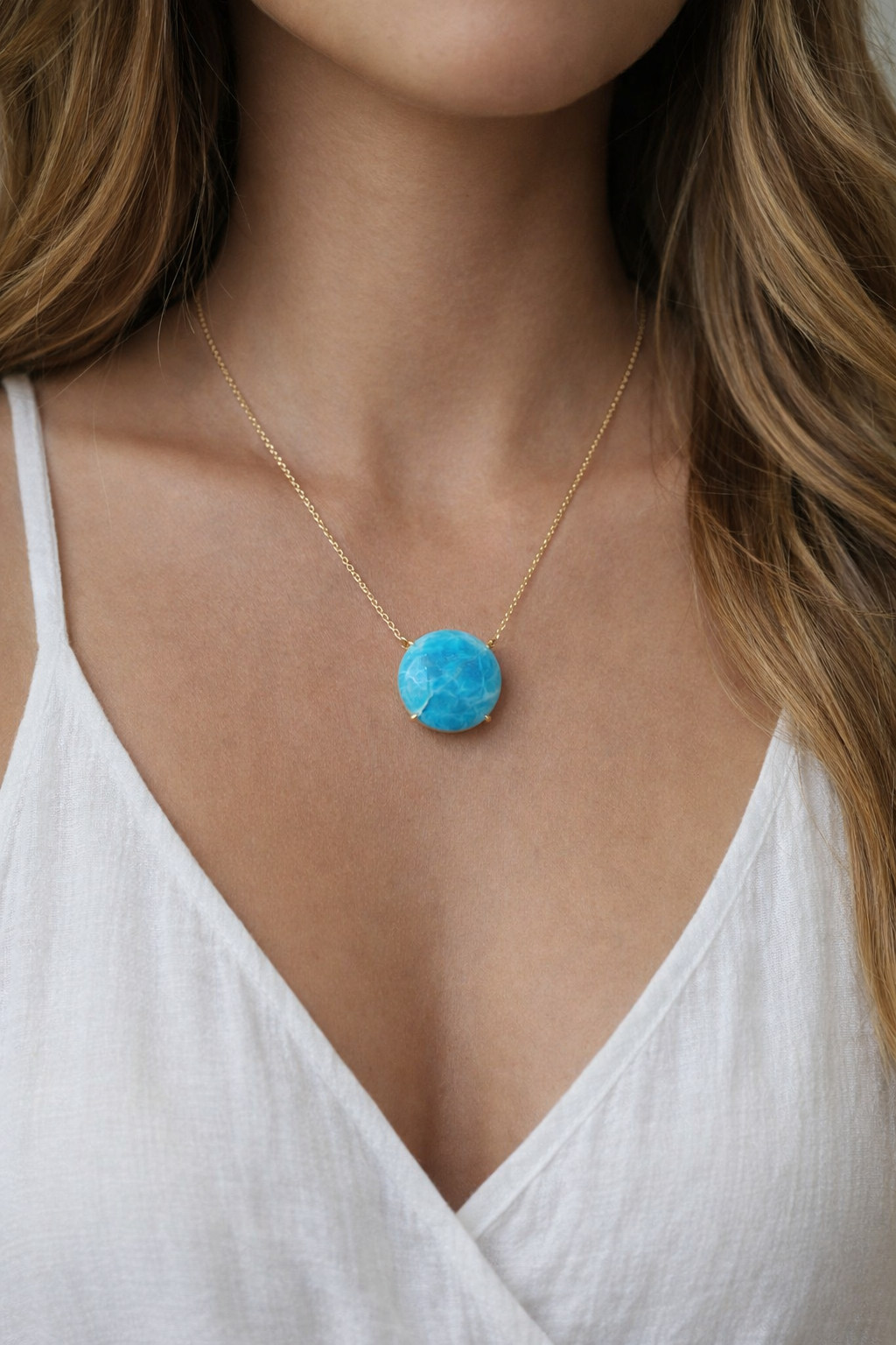 Collar clásico de Larimar