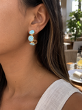 Argollas 4 piedras en Larimar