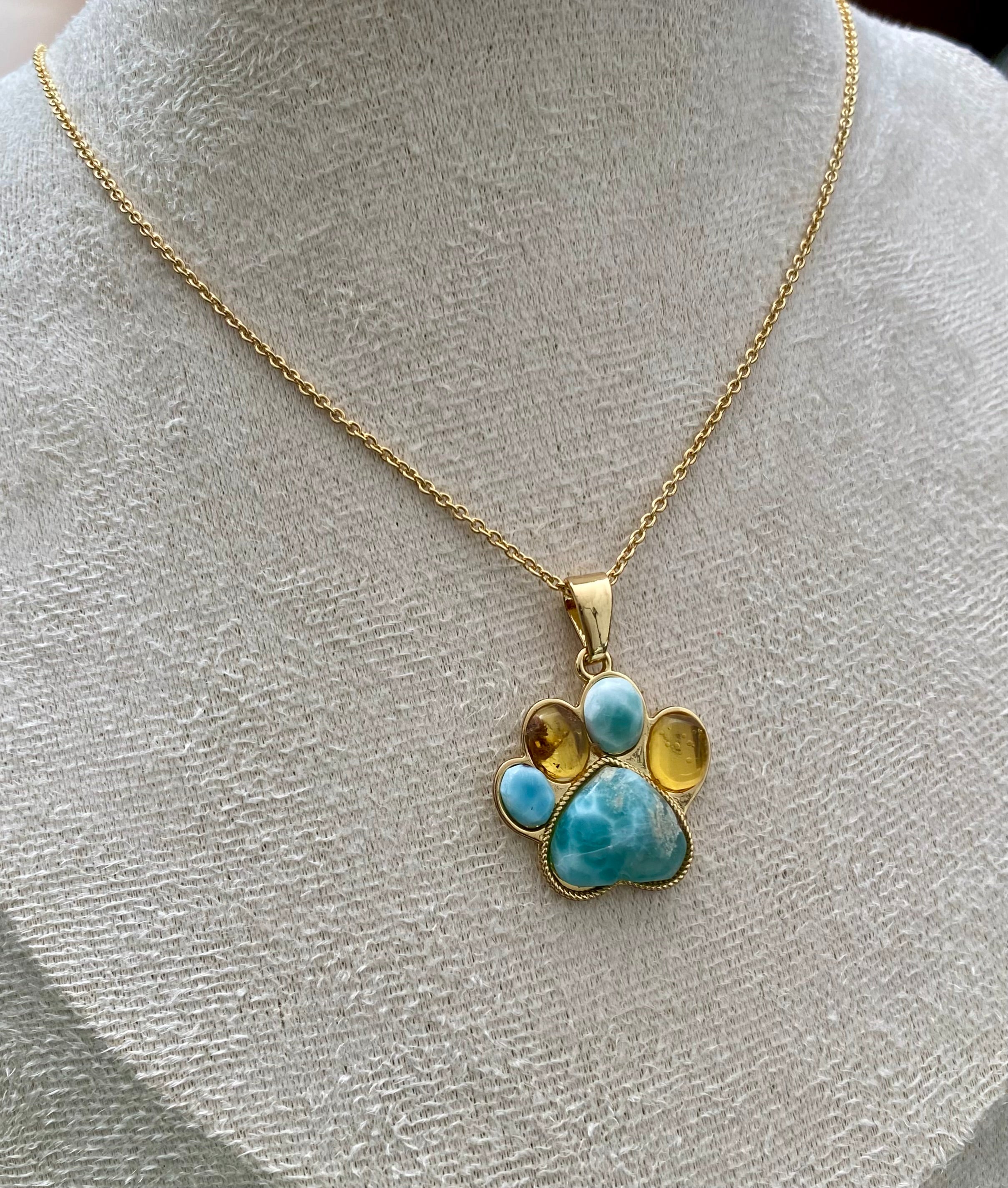 Cadenas Larimar y Ámbar