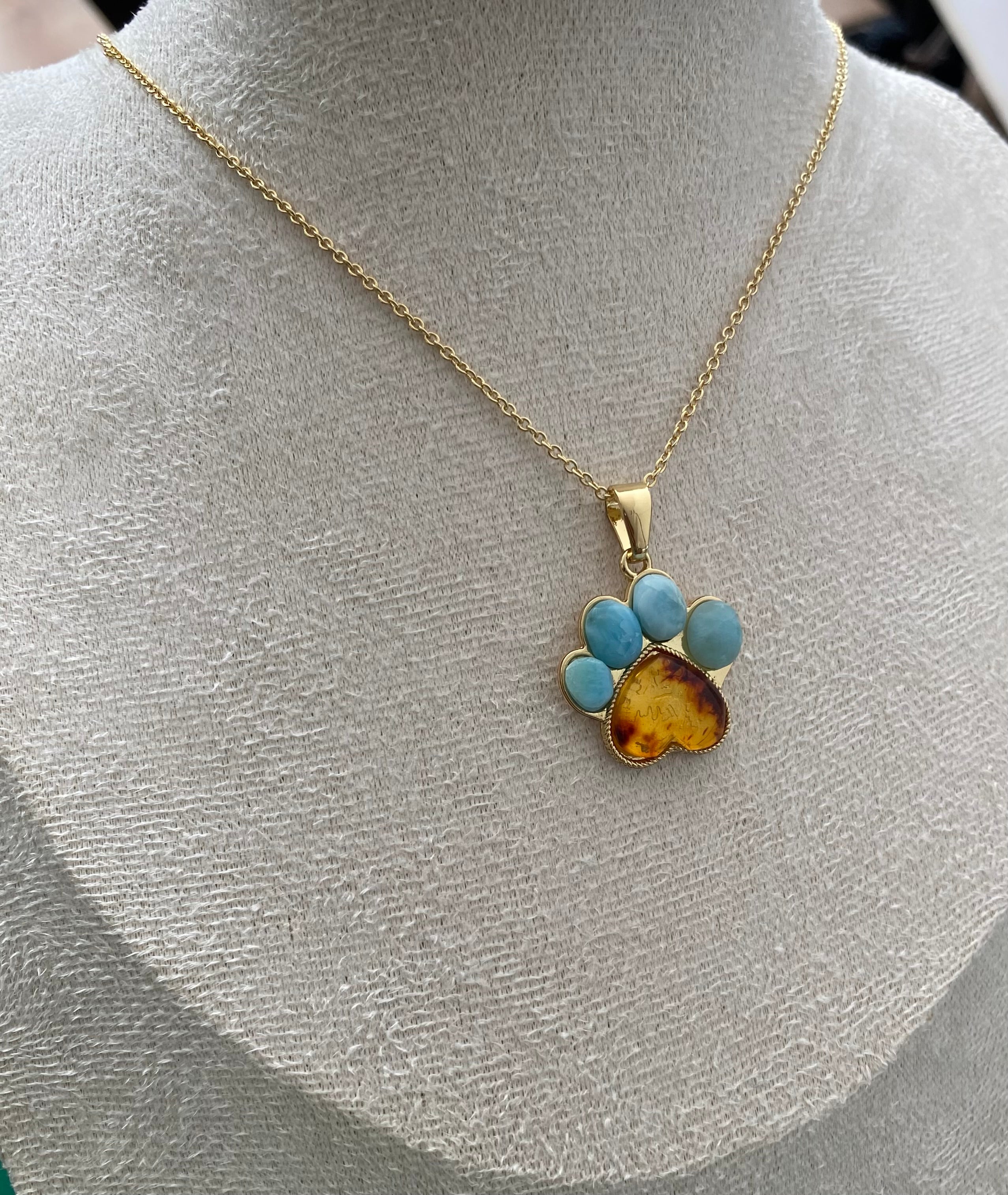 Cadenas Larimar y Ámbar