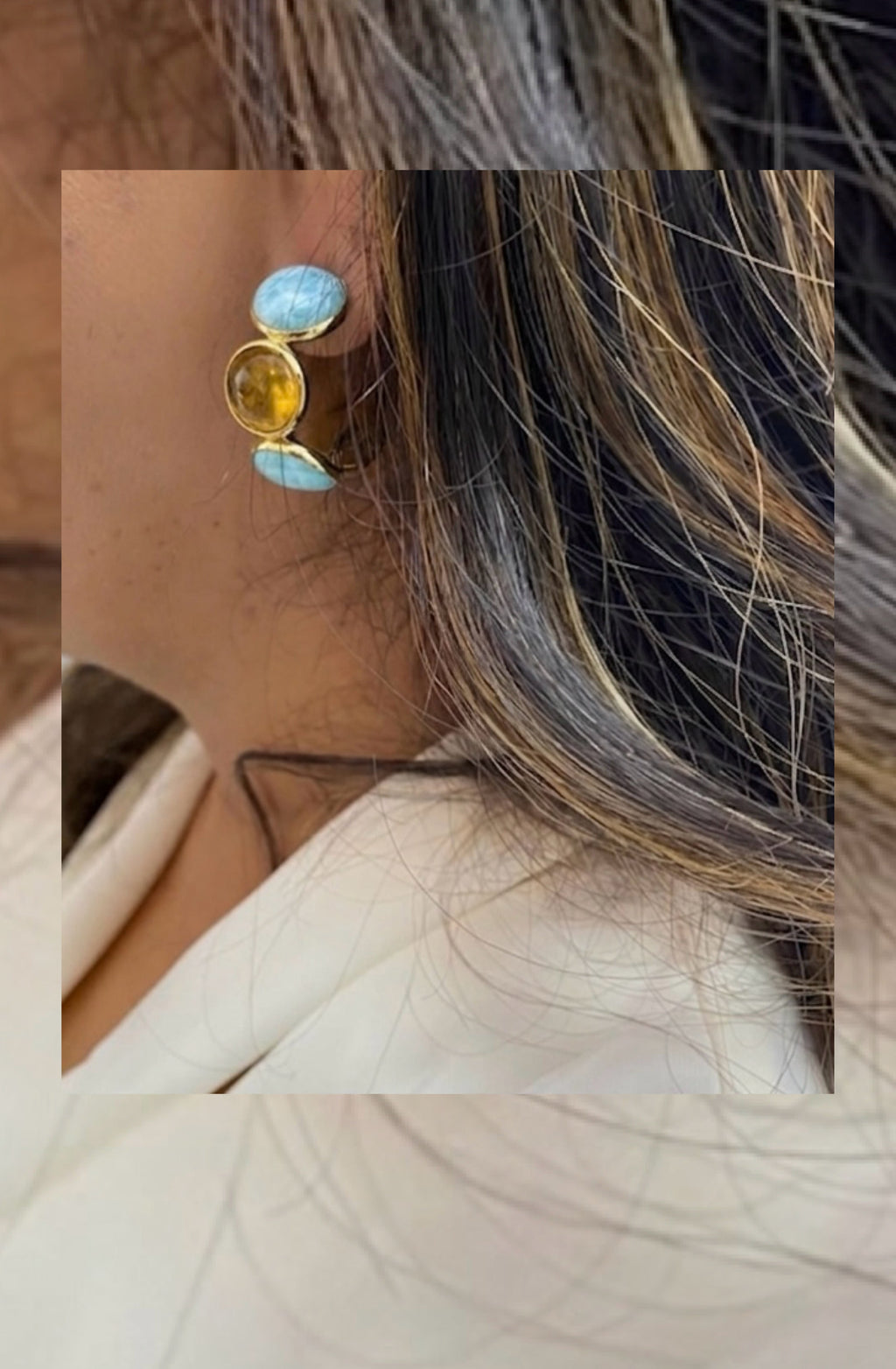 Argollas 4 piedras