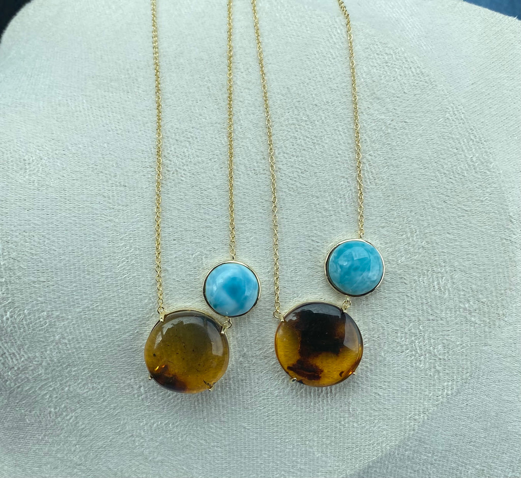 Collar Ámbar/Larimar