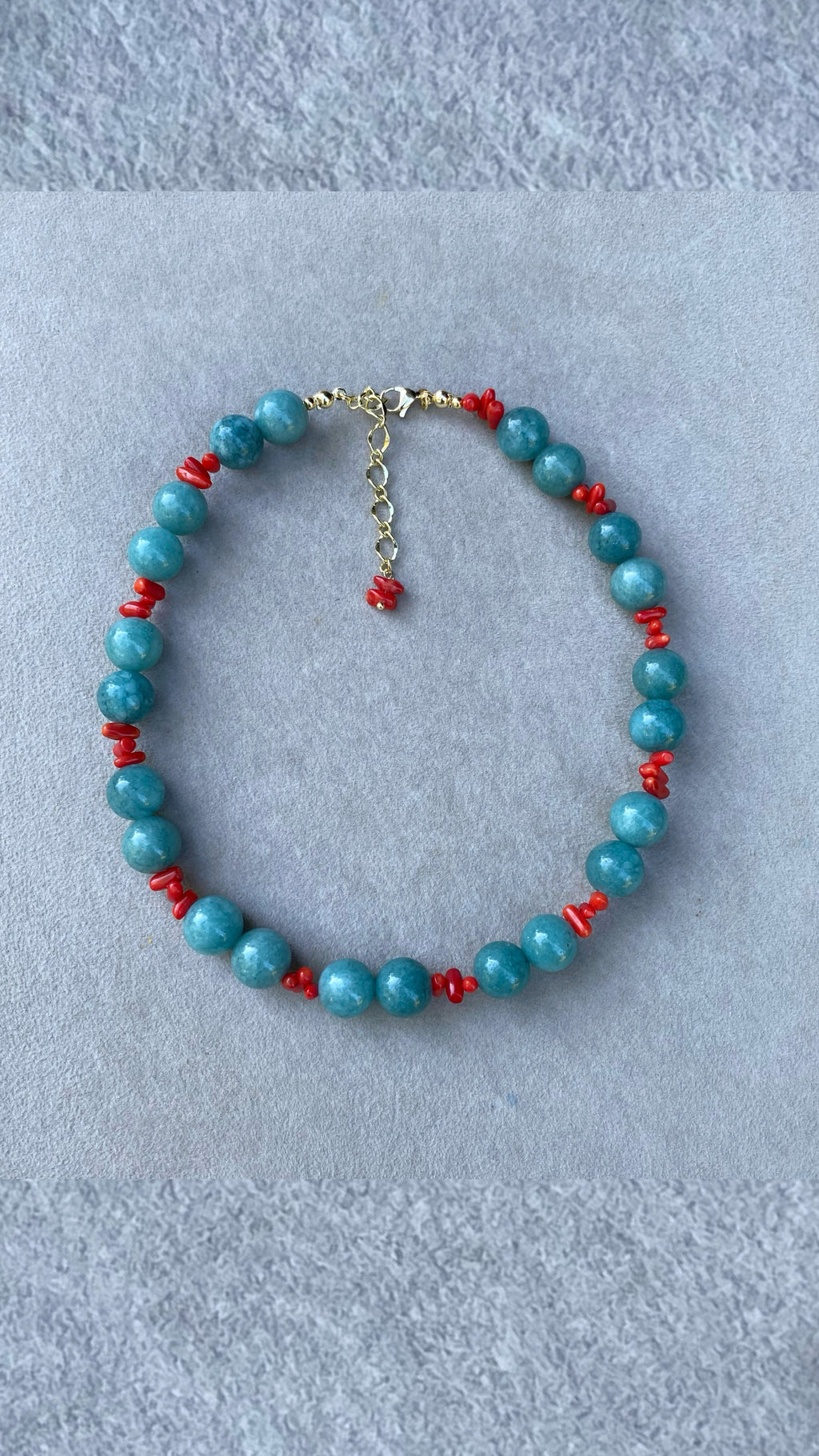 Aguamarina + Coral rojo