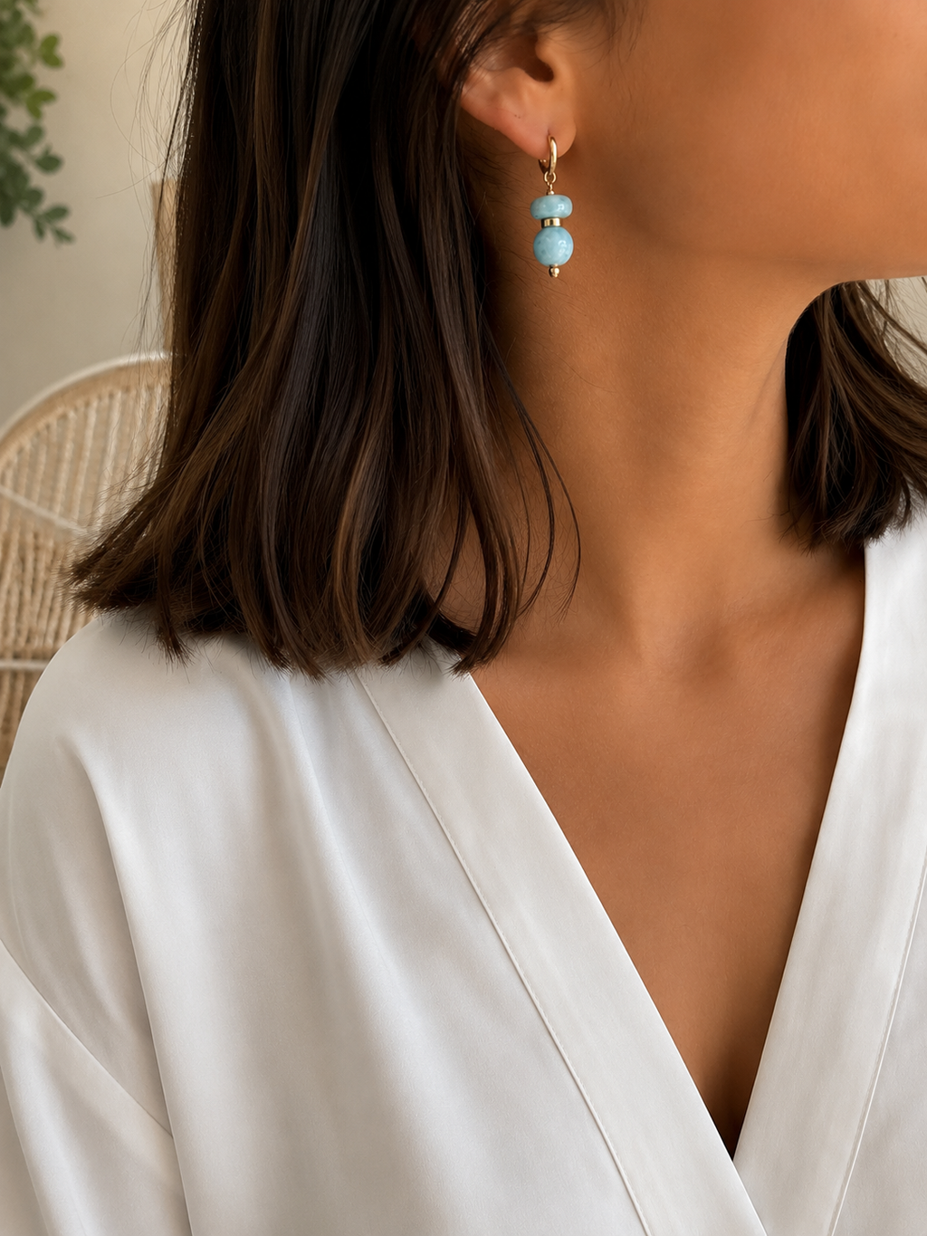 Aretes Ámbar / Larimar