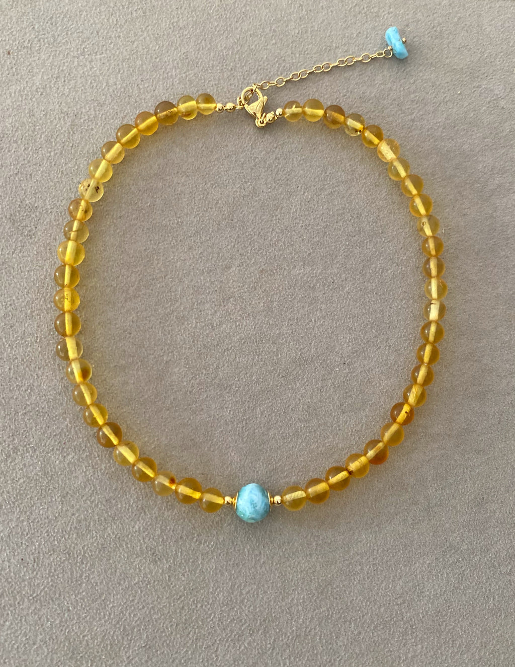 Choker Ámbar/ Larimar