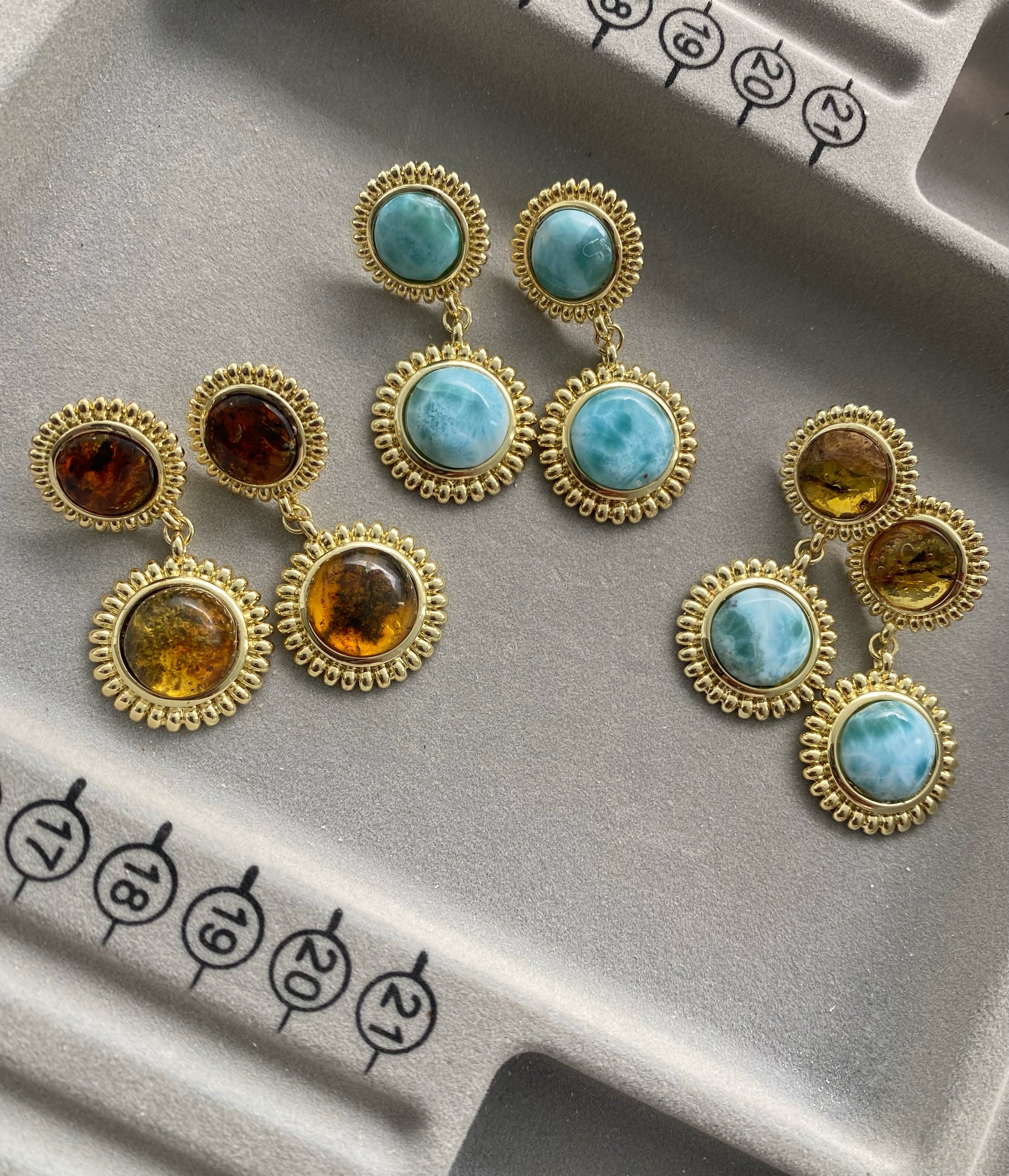 Aretes doble sol