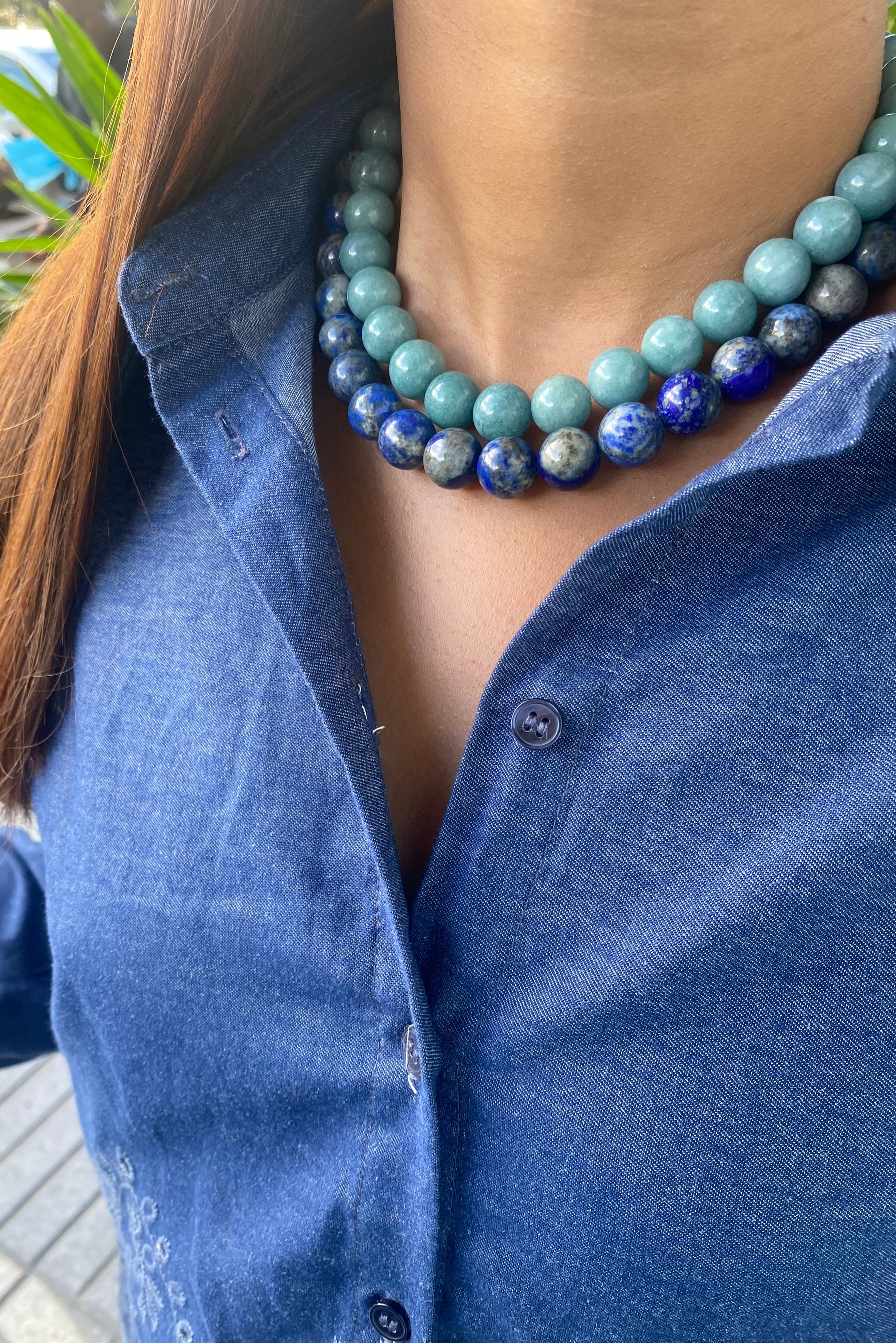 Collares en Aguamarina y Lapislázuli