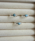 Anillos delicados en Plata 925 + Larimar