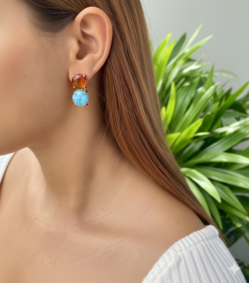 Aretes doble círculo